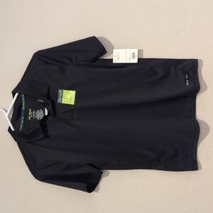Black polo uniform shirt Tek Gear dry fit size L large 14/16 nwt